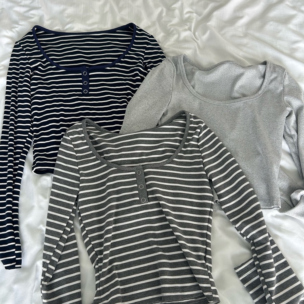 Three Shein long sleeve shirts